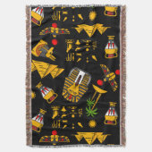 Altes ägyptisches Hieroglyphenmuster Hintergrund Decke (Vorderseite Vertikal)