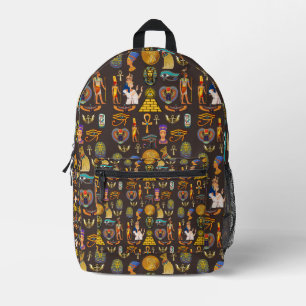 Altes ägyptisches Hieroglyphenmuster-Symbol Bedruckter Rucksack