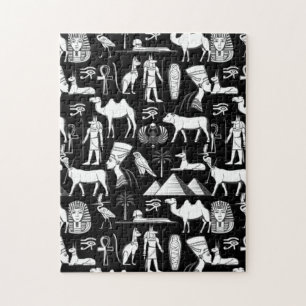 Altes ägyptisches Hieroglyphensymbol-Muster Puzzle