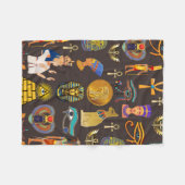 Altes ägyptisches Hieroglyphisches Muster Fleecedecke (Vorderseite (Horizontal))