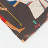 Altes ägyptisches Hieroglyphisches Muster Fleecedecke (Ecke)