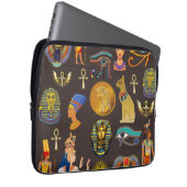 Altes ägyptisches Hieroglyphisches Muster Laptopschutzhülle (Vorne Rechts)