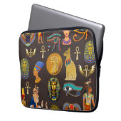 Altes ägyptisches Hieroglyphisches Muster Laptopschutzhülle (Vorderseite Links)