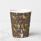 Altes ägyptisches Hieroglyphisches Muster Pappbecher (Rechts)