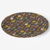 Altes ägyptisches Hieroglyphisches Muster Pappteller (Schrägansicht)