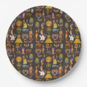 Altes ägyptisches Hieroglyphisches Muster Pappteller (Vorderseite)