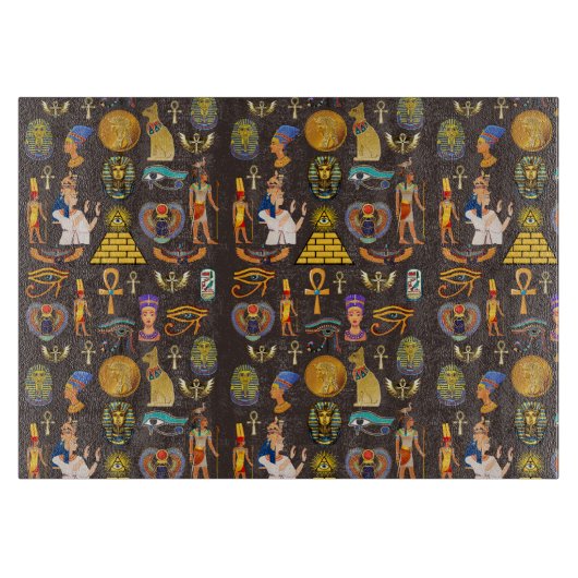 Altes ägyptisches Hieroglyphisches Muster Schneidebrett (Vorderseite)