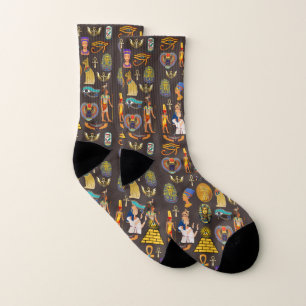 Altes ägyptisches Hieroglyphisches Muster Socken