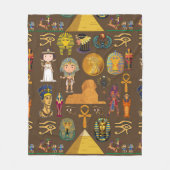 Altes ägyptisches Hieroglyphisches Muster-Symbol Fleecedecke (Vorderseite)