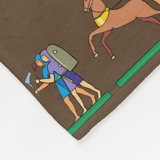 Altes ägyptisches Hieroglyphisches Muster-Symbol Fleecedecke (Ecke)