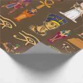 Altes ägyptisches Hieroglyphisches Muster-Symbol Geschenkpapier (Ecke)