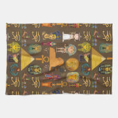 Altes ägyptisches Hieroglyphisches Muster-Symbol Geschirrtuch (Horizontal)