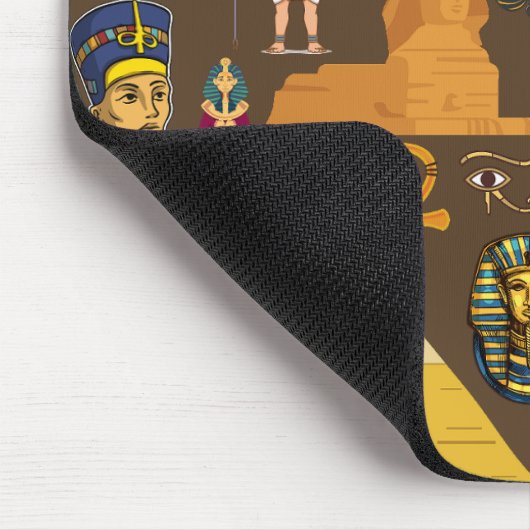 Altes ägyptisches Hieroglyphisches Muster-Symbol Mousepad (Ecke)