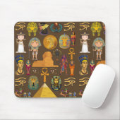 Altes ägyptisches Hieroglyphisches Muster-Symbol Mousepad (Mit Mouse)