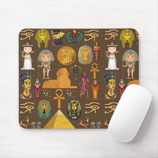 Altes ägyptisches Hieroglyphisches Muster-Symbol Mousepad (Mit Mouse)
