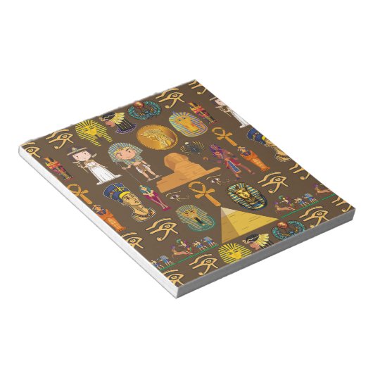 Altes ägyptisches Hieroglyphisches Muster-Symbol Notizblock (angewinkelt)
