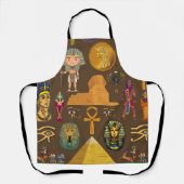 Altes ägyptisches Hieroglyphisches Muster-Symbol Schürze (Vorderseite)