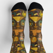 Altes ägyptisches Hieroglyphisches Muster-Symbol Socken (Oben)
