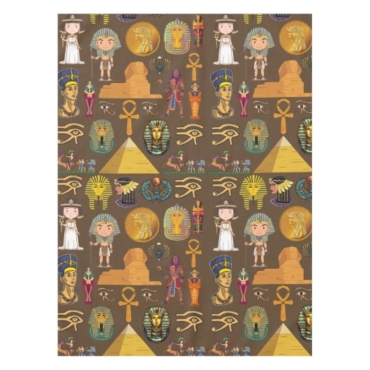 Altes ägyptisches Hieroglyphisches Muster-Symbol Tischdecke (Vorderseite)