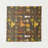 Altes ägyptisches Hieroglyphisches Muster-Symbol Wandteppich (Vorderseite (Horizontal))