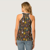 Altes ägyptisches Hieroglyphisches Muster Tanktop (Rückseite Vollansicht)