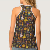 Altes ägyptisches Hieroglyphisches Muster Tanktop (Rückseite)