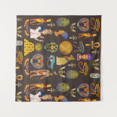 Altes ägyptisches Hieroglyphisches Muster Wandteppich (Vorderseite (Horizontal))