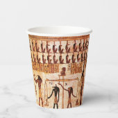Altes ägyptisches Hieroglyphisches Symbolmuster Pappbecher (Rückseite)