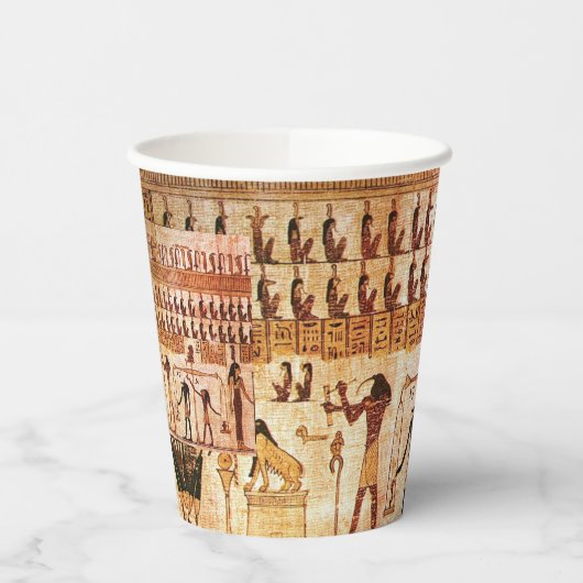 Altes ägyptisches Hieroglyphisches Symbolmuster Pappbecher (Links)