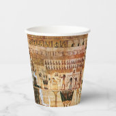 Altes ägyptisches Hieroglyphisches Symbolmuster Pappbecher (Vorderseite)