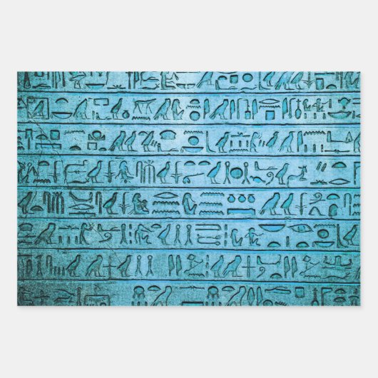 Altes ägyptisches Hieroglyphs Wrapping Paper Set Geschenkpapier Set (Vorderseite 3)