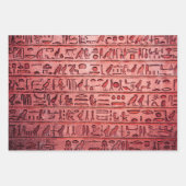 Altes ägyptisches Hieroglyphs Wrapping Paper Set Geschenkpapier Set (Vorderseite 2)