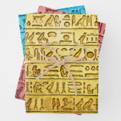 Altes ägyptisches Hieroglyphs Wrapping Paper Set Geschenkpapier Set (Beispiel)