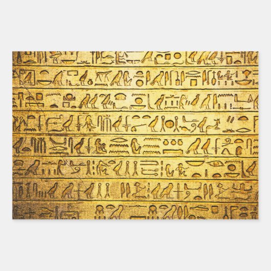 Altes ägyptisches Hieroglyphs Wrapping Paper Set Geschenkpapier Set (Vorderseite)