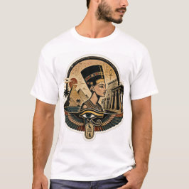 Altes ägyptisches Königin Nefertiti Vintage T-Shir T-Shirt