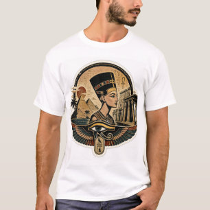 Altes ägyptisches Königin Nefertiti Vintage T-Shir T-Shirt