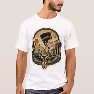 Altes ägyptisches Königin Nefertiti Vintage T-Shir T-Shirt