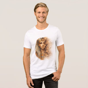 Altes ägyptisches Pharaonen-Frau-Grafik-T-Shirt Tri-Blend Shirt