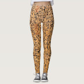Altes ägyptisches Schreiben Leggings (Vorderseite)