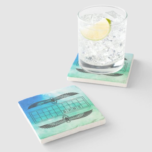 Altes ägyptisches Senat Steinuntersetzer (Seitenansicht)