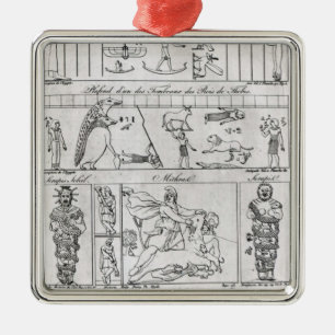 Altes ägyptisches und persisch silbernes ornament