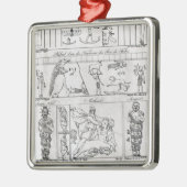 Altes ägyptisches und persisch silbernes ornament (Links)