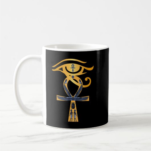 Altes Ägyptisches Wahre Horus Ankh ägyptisches Sym Kaffeetasse (Links)