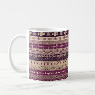 Altes ägyptisches Zierstamm nahtloses Muster. Kaffeetasse