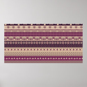 Altes ägyptisches Zierstamm nahtloses Muster. Poster