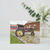 Altes altes antikes Bauerntracker-Poster Postkarte (Stehend Vorderseite)