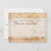 Altes altmodisches Hochzeitsdesign Einladung (Vorderseite)