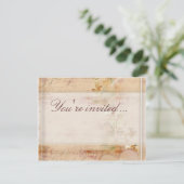 Altes altmodisches Hochzeitsdesign Einladung (Stehend Vorderseite)