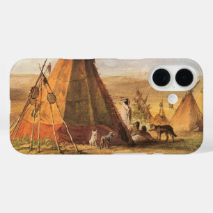 Altes Amerika - Westens, Tepees in der Prärie von  iPhone 16 Hülle