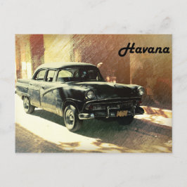 Altes amerikanisches Auto auf der Straße in Havann Postkarte